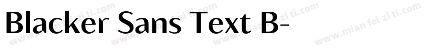 Blacker Sans Text B字体转换
